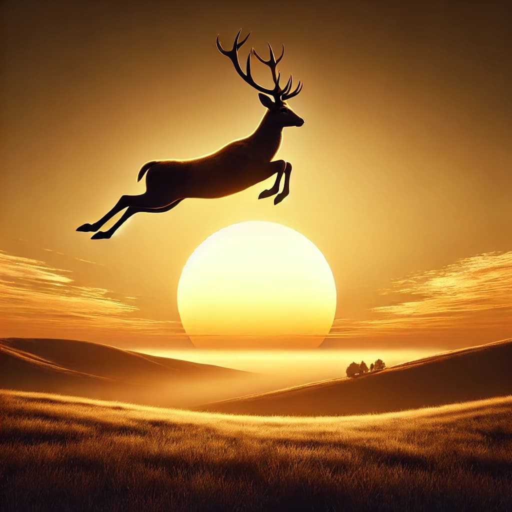 Visual representation of 'día' using a deer